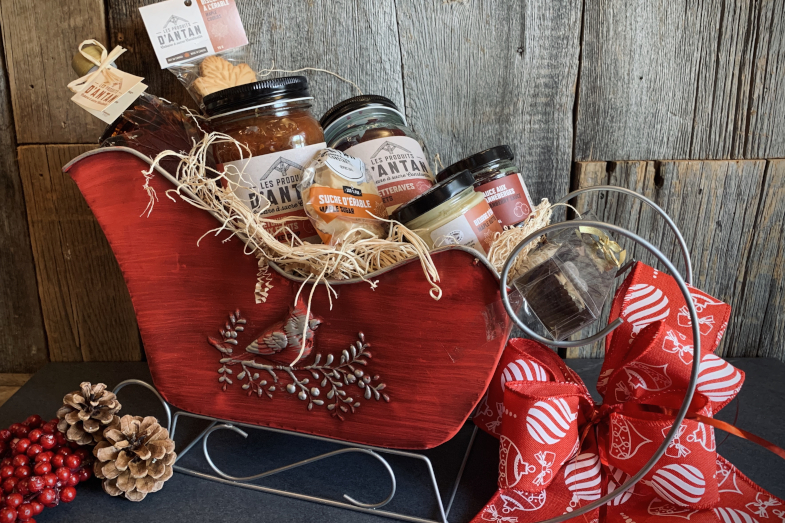 panier cadeau traineau rouge Constantin panier cadeau traineau rouge Constantin